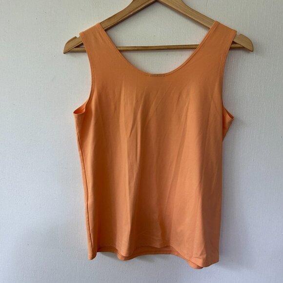 Chicos Tank Top Lot Womens Medium Orange Nude Fitted Closet Staple Tanks - Picture 12 of 12